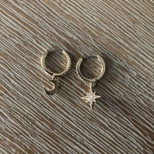 ana luisa star and moon drop earrings